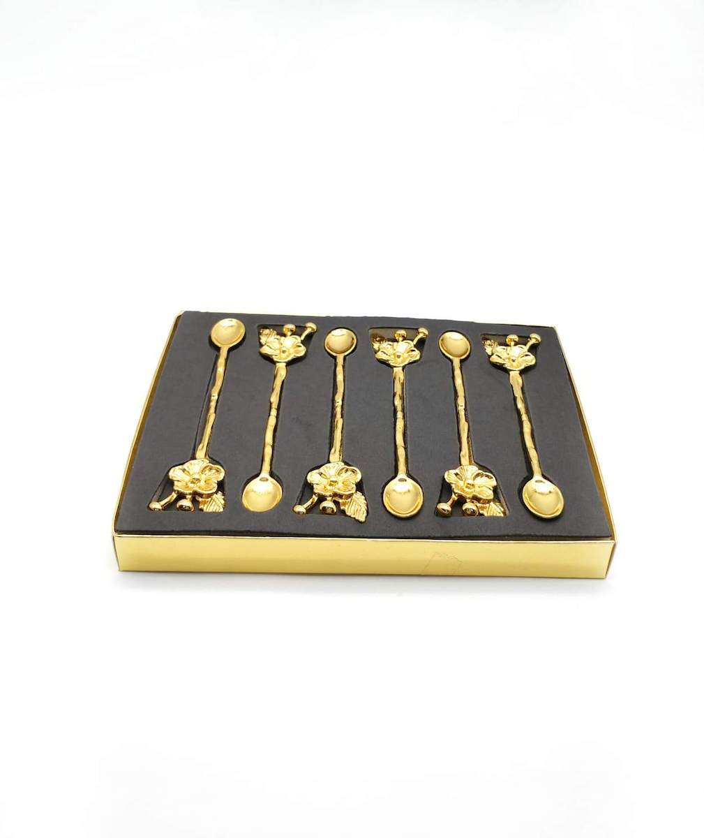 Gold Metal Sugar/Tea Spoons Set