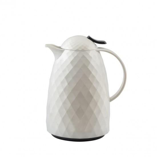 White Tea Vacuum Flask/Coffee Thermos Crystal Style