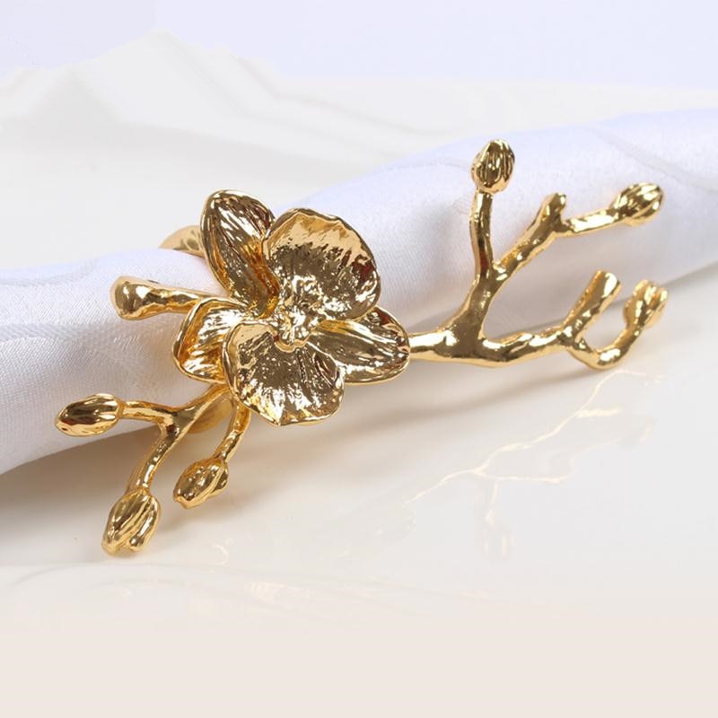 Rose Shaped Metal Napkin Ring
