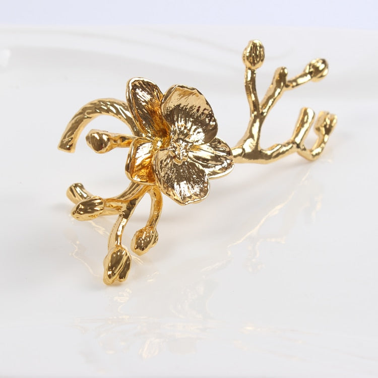 Rose Shaped Metal Napkin Ring