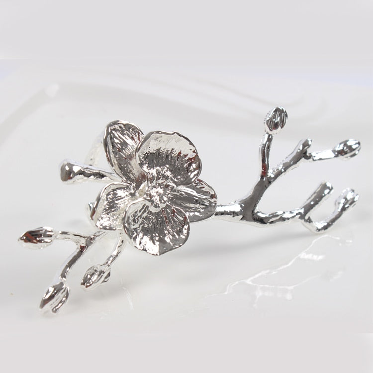 Rose Shaped Metal Napkin Ring