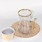 Geometric Gold Arabic Coffee/Tea Cups Set