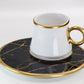 Marble Golden Turkish Coffee cups Set