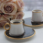 Marble Golden Turkish Coffee cups Set
