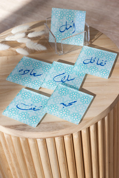 cup coasters with holder