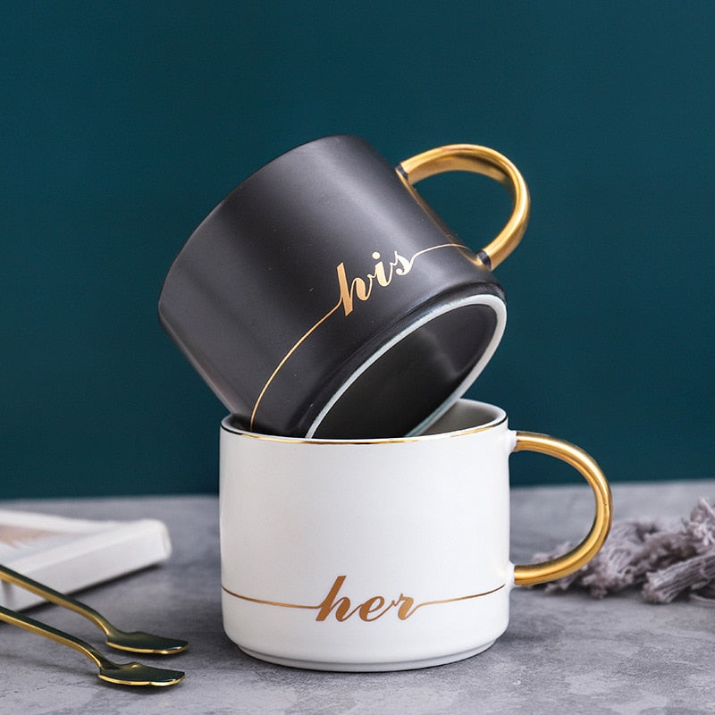 Love & His/Her Porcelain Mugs
