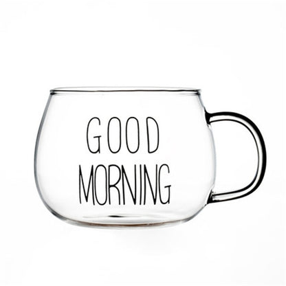 Black Transparent Morning Coffee/Tea Mug